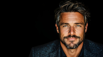 Obraz premium Confident mature man portrait studio shot high resolution image