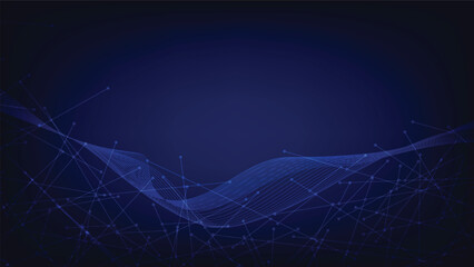 abstract blue futuristic digital network lines background
