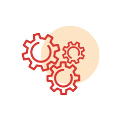 Proses Marketing Icon Line Color 