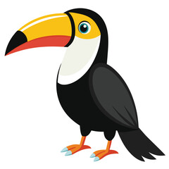 Naklejka premium toucan isolated on white