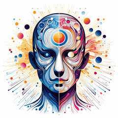 Abstract and artistic vector file of the mind