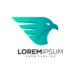 Abstract eagle logo design