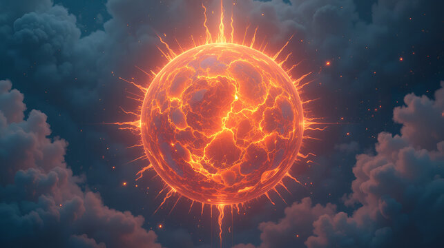 A fire opal sun blazed with passionate heat tempered by the sere