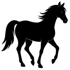 black horse vector