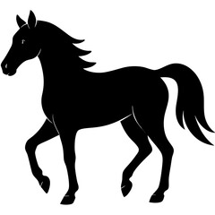 black horse vector