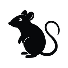 Fototapeta premium a mouse icon of silhouette vector illustration on white background