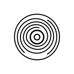 Concentric Rings Pattern Circular Target Design with Transparent Background