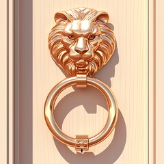 Door Lion Knocker Design