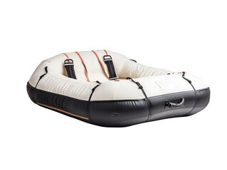 Fototapeta premium Outdoor adventure equipment inflatable raft with cutout background for creative designs