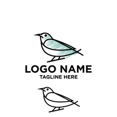 minimalist bird logo,line bird logo