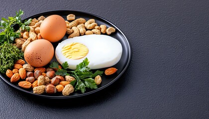 Eggs, Nuts, Healthy Breakfast