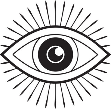 recommend clip art: Human eye vector illustration, Black and white eye