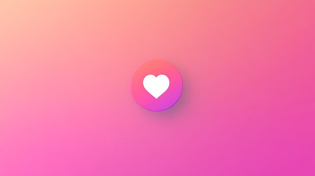 Minimalist heart icon on a pink gradient background, symbolizing love, appreciation, and digital affection. A symbol of connection and emotion online.