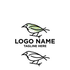 minimalist bird logo,line bird logo