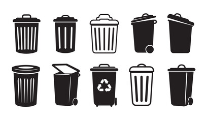 Modern trash bin images fostering green habits and eco campaigns

