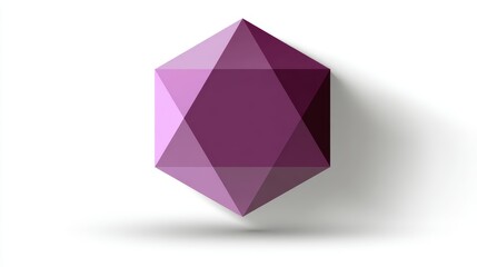 Radiant purple diamond gem on a pristine white background, stunning display of luxury and elegance