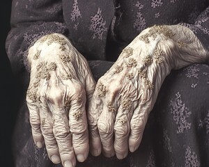 Elderly Hands, Wrinkles, Pattern