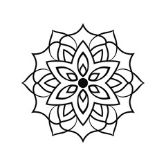 Black and white floral vector design with rose and decorative elements