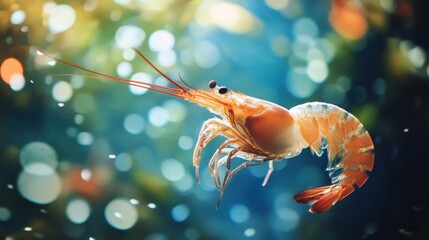 a vibrant orange shrimp