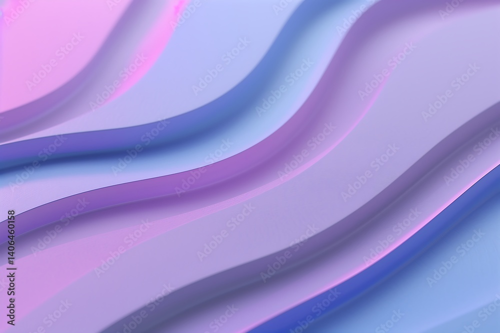 Poster a modern abstract background featuring smooth 3d layers in gradient blue and purple tones, stacked a