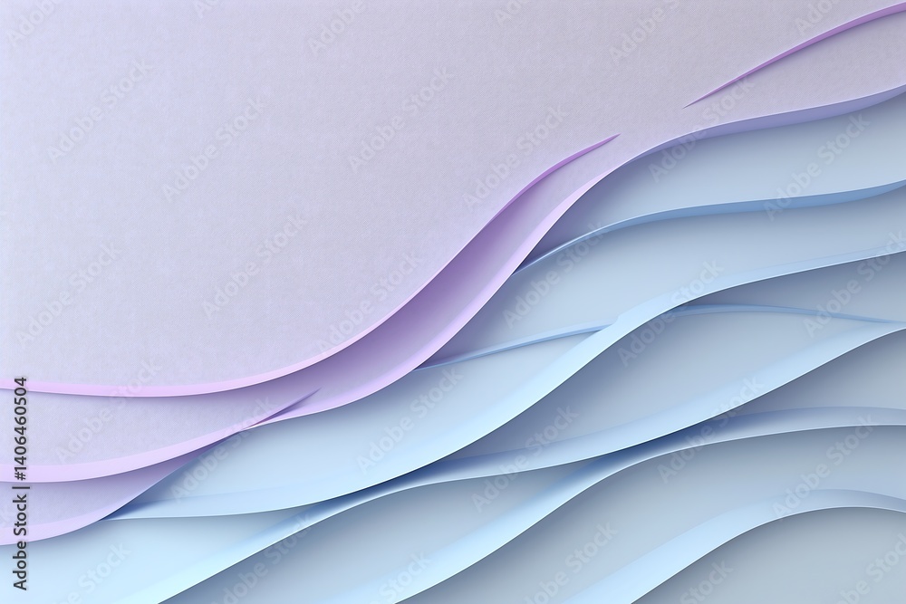 Poster a modern abstract background featuring smooth 3d layers in gradient blue and purple tones, stacked a