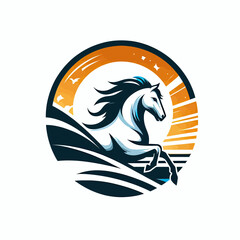 Abstract and artistic vector file of a horse