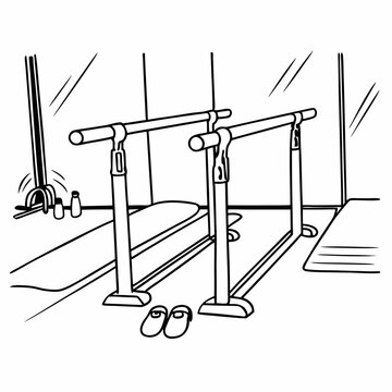 Parallel Bars Gymnastic Equipment Workout Fitness Exercise Training Sport, children's book coloring 