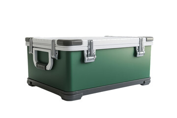 Durable Green Storage Container Robust Design Secure Closure Transparent Background