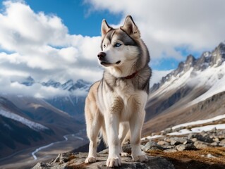 Fototapeta premium The Fierce and Loyal Husky