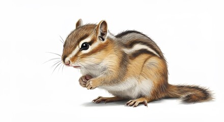 Obraz premium Chipmunk studio photo isolated on white background