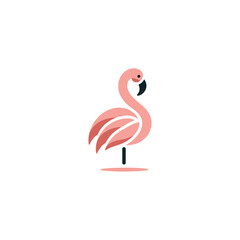 Flamingo Flower Logo