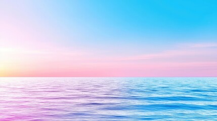 Obraz premium Pastel sunrise seascape calm water and soft light background image