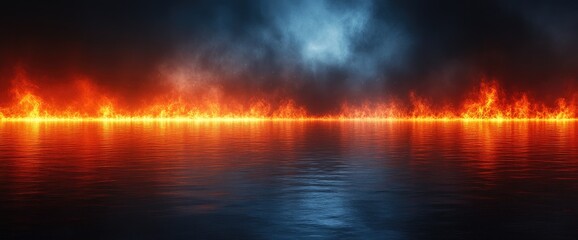 Fiery Water Reflection