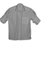 Naklejka premium Isolated white plaid shirt are casual apparel, essential fashion clothing items with a collar or round neck and short sleeves