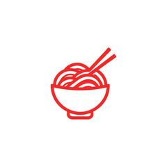 Minimalist noodle logo
