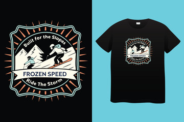 t shirt design ski monster t shirt design snowing wild with tiger head wearing ski goggles and gray background vintage illustration