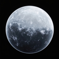 Fototapeta premium Detailed Close-Up of a Celestial Body Against a Dark Background