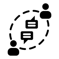 Communication Glyph Icon Style
