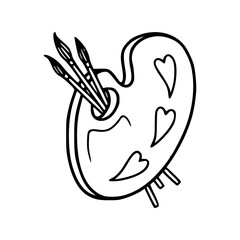 love for art creative palette illustration