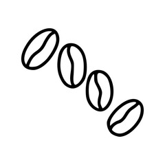 coffee beans outline set
