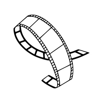 recommend clip art: film reel strip line icon