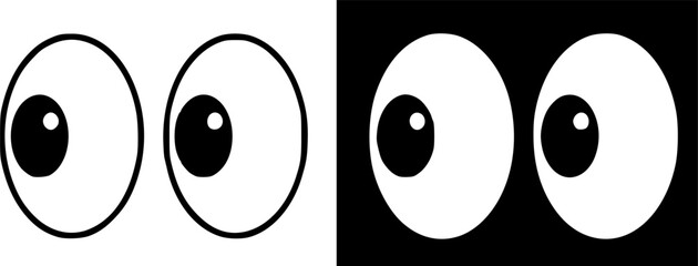 eyes icons set look glance
