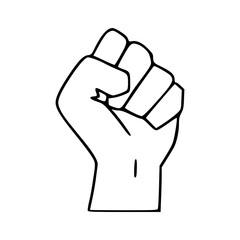 power fist line art graphic