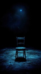 Desolate encounter abandoned room horror interior minimalist design dark atmosphere wide-angle view unsettling concept