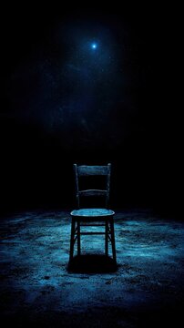 Desolate encounter abandoned room horror interior minimalist design dark atmosphere wide-angle view unsettling concept