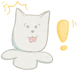Cute White Dog Sticker