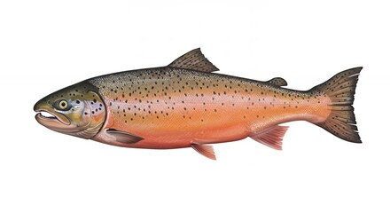 Obraz premium Salmon illustration high resolution photo stock image