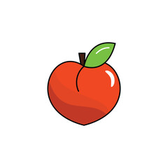 Peach Fruit Icon Color 