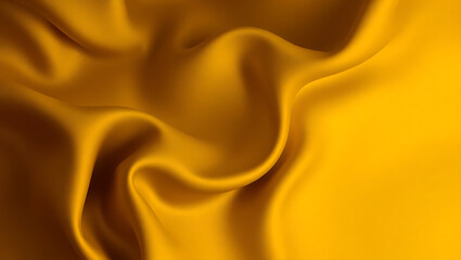 Obraz premium Luxurious Silk Fabric Background: Smooth and Elegant Yellow Satin Material with Vibrant Gold Textile Pattern