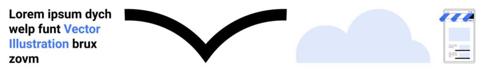 Combination of text, curved arrow-thumbs up shape, cloud graphic, and clapperboard element. Ideal for promotion, branding, creativity, education, digital media storytelling simple landing page